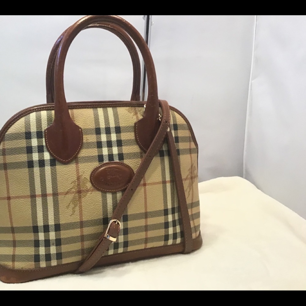 Vintage Burberry Haymarket Satchel 2way bag